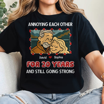 Annoying Each Other, Couple And Hearts Design