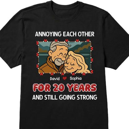 Annoying Each Other, Couple And Hearts Design