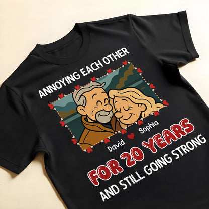 Annoying Each Other, Couple And Hearts Design