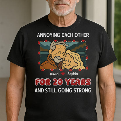 Annoying Each Other, Couple And Hearts Design