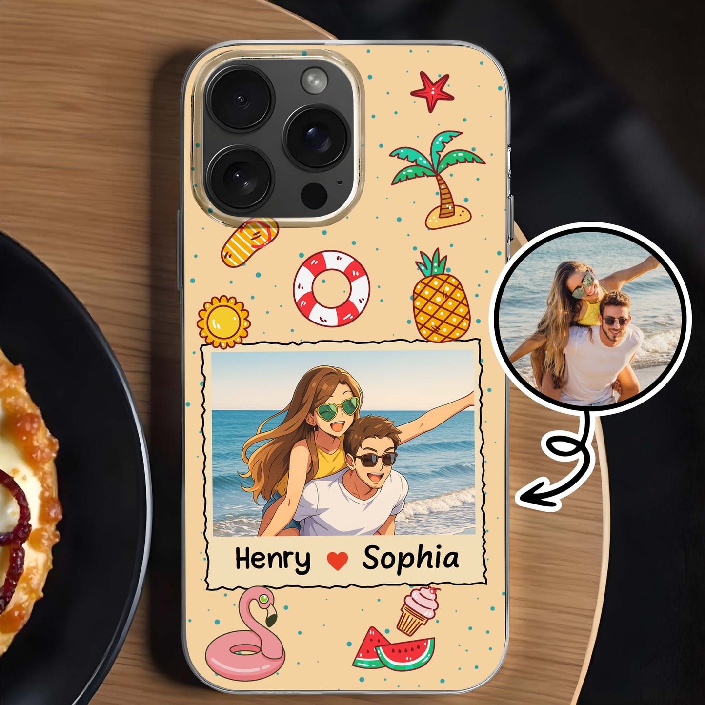 Beach Memories With Tropical Elements Phone Case