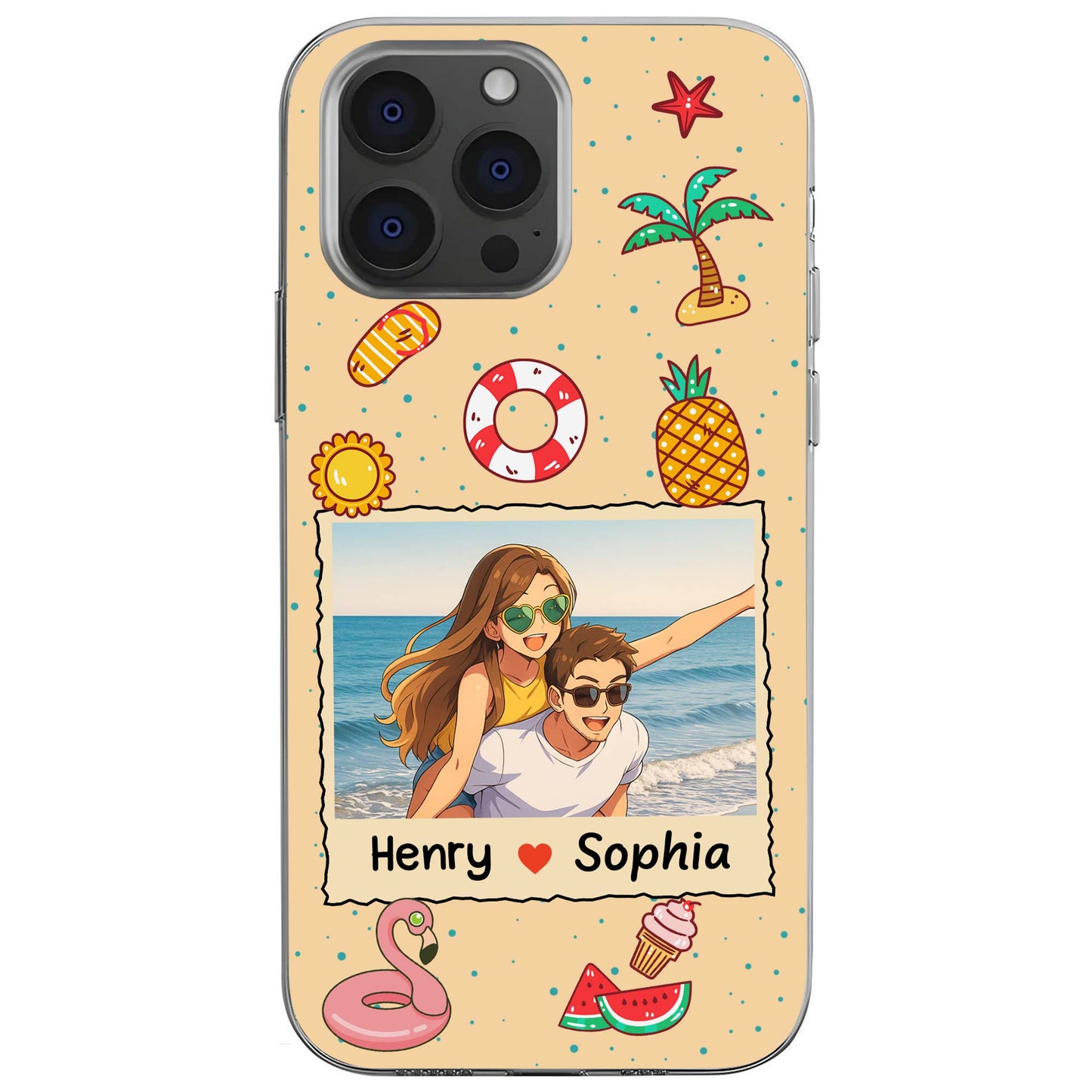 Beach Memories With Tropical Elements Phone Case