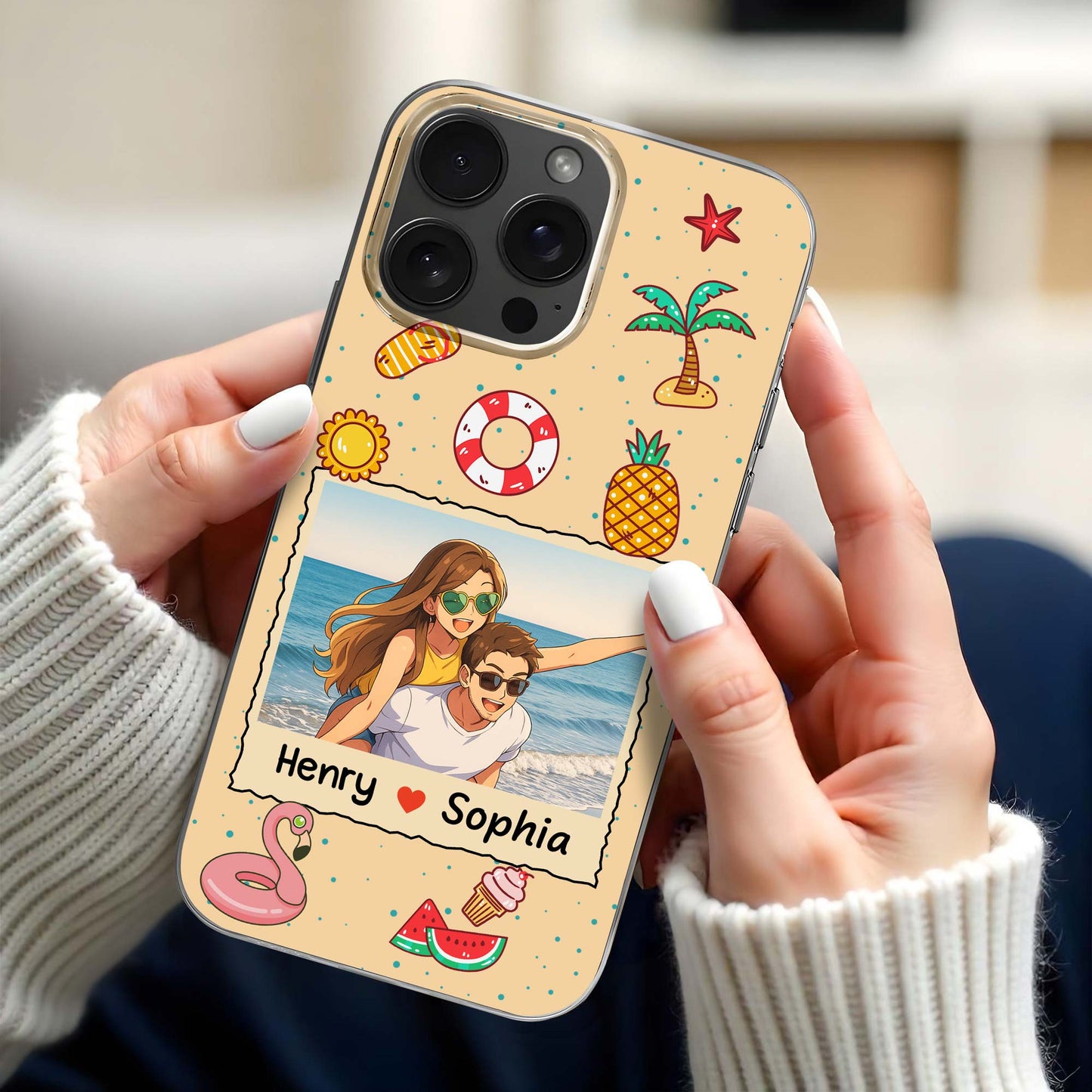 Beach Memories With Tropical Elements Phone Case