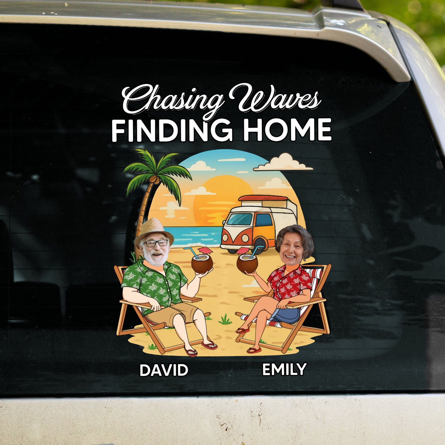 Chasing Waves Finding Home, Beach And Palm Tree Decor