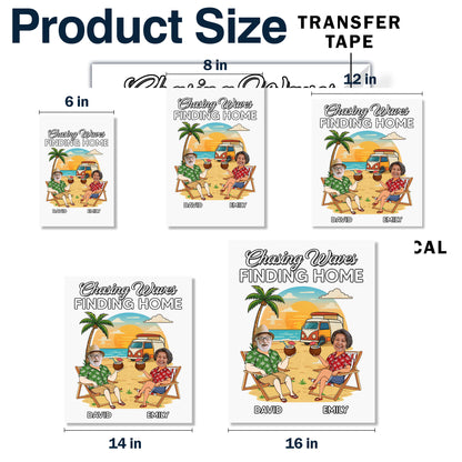 Chasing Waves Finding Home, Beach And Palm Tree Decor