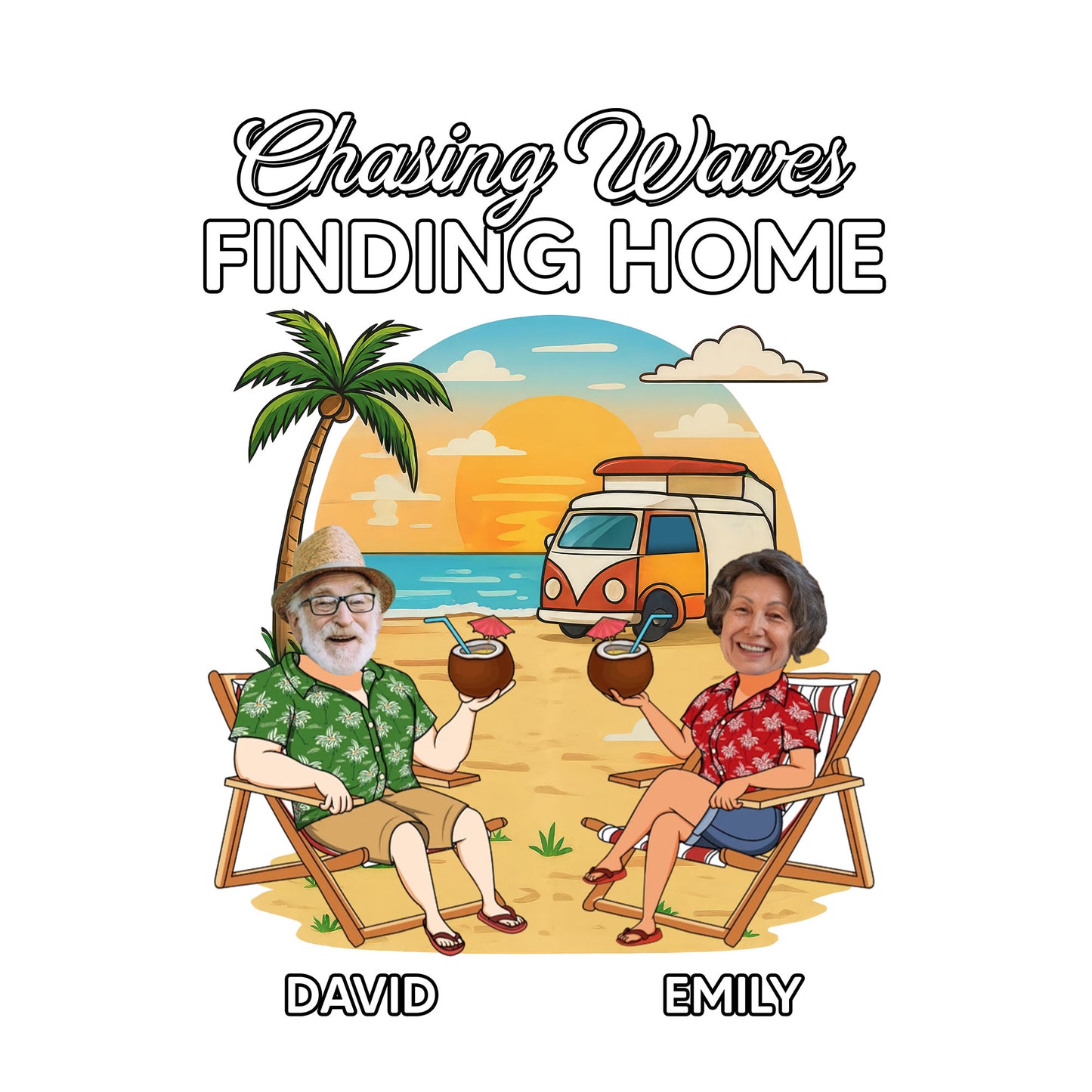 Chasing Waves Finding Home, Beach And Palm Tree Decor