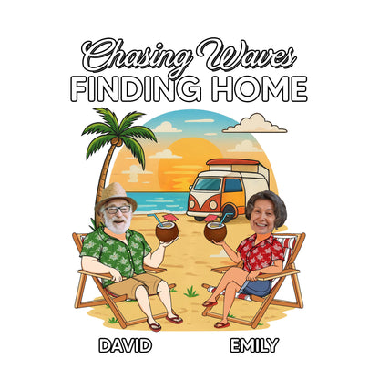 Chasing Waves Finding Home, Beach And Palm Tree Decor