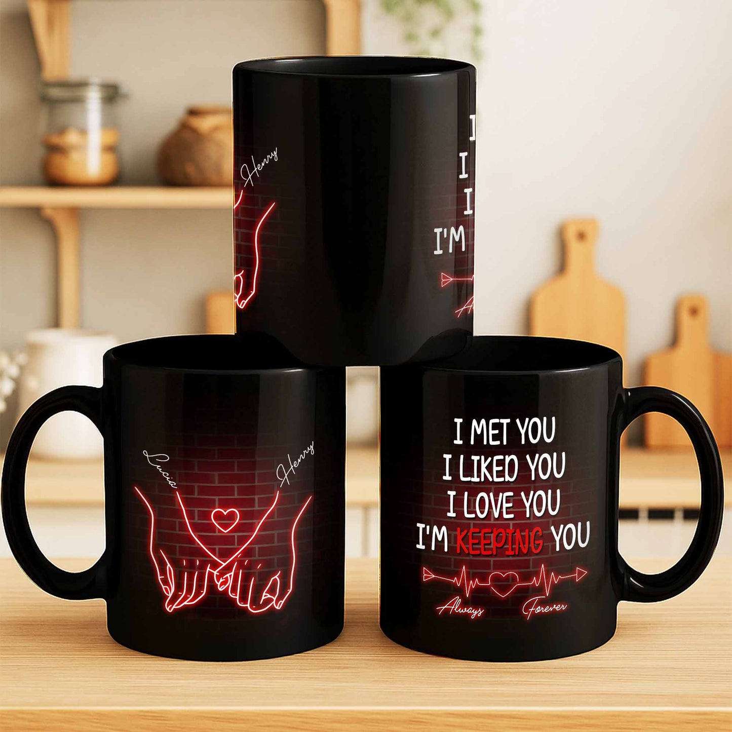 I Met You I Liked You I Love You I'm Keeping You, Hand-Holding Heartbeat