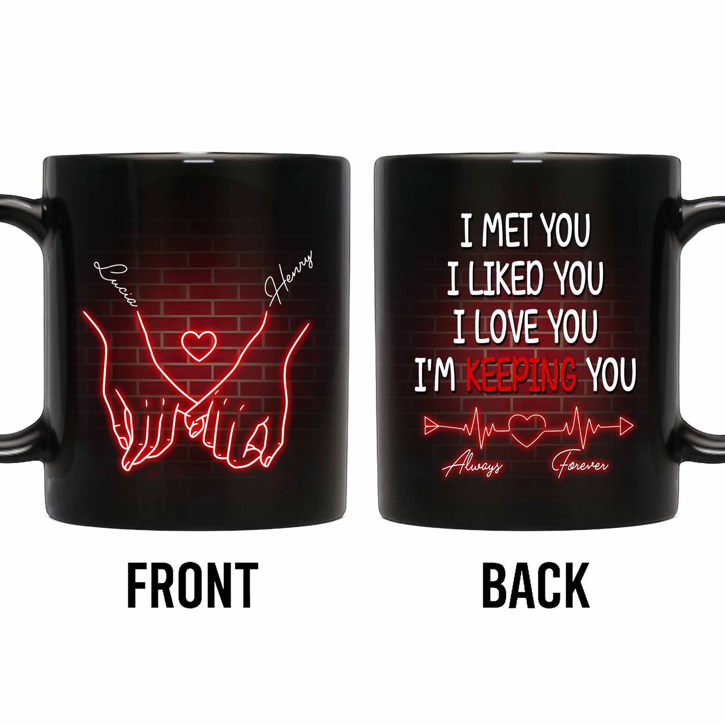 I Met You I Liked You I Love You I'm Keeping You, Hand-Holding Heartbeat