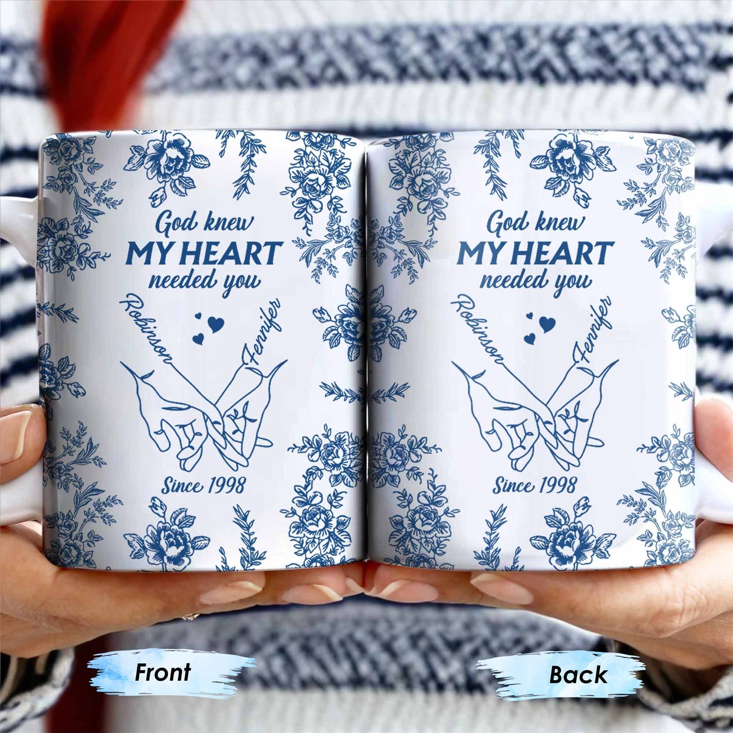 God Knew My Heart Needed You Floral Love Mug