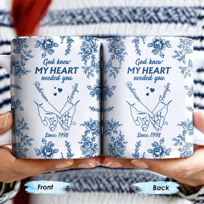 God Knew My Heart Needed You Floral Love Mug