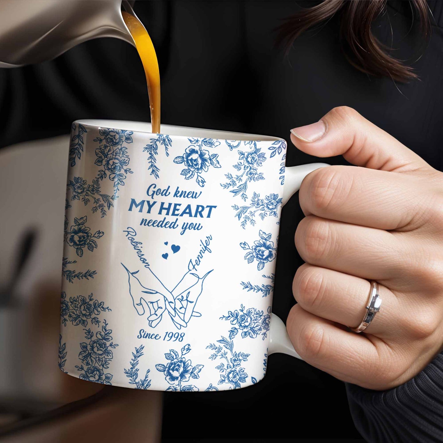 God Knew My Heart Needed You Floral Love Mug