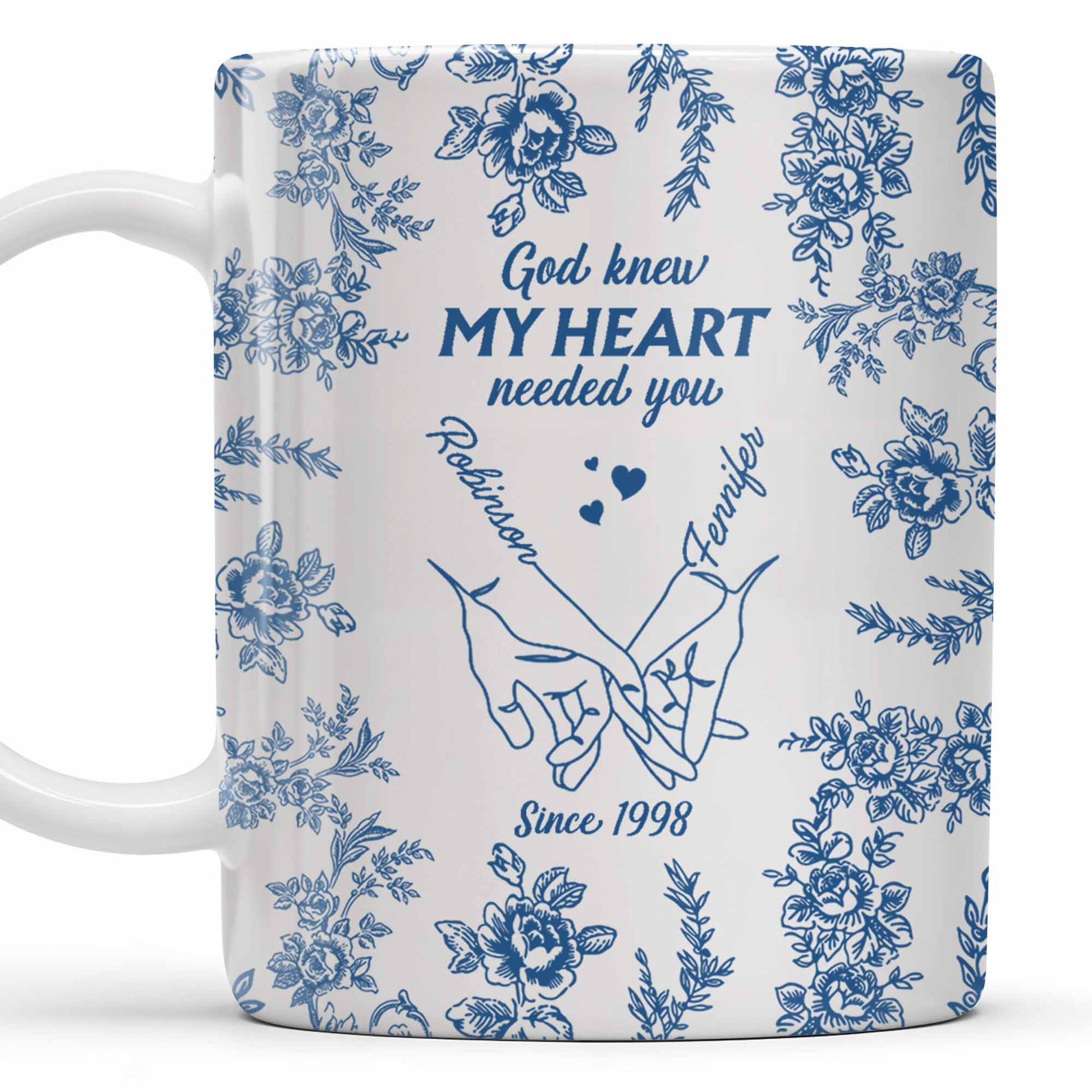 God Knew My Heart Needed You Floral Love Mug