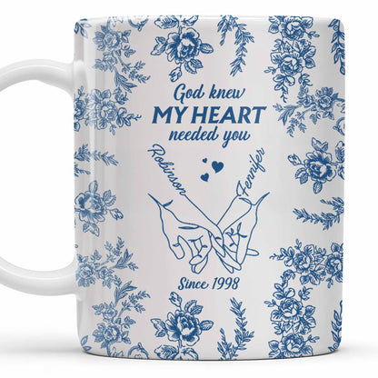 God Knew My Heart Needed You Floral Love Mug