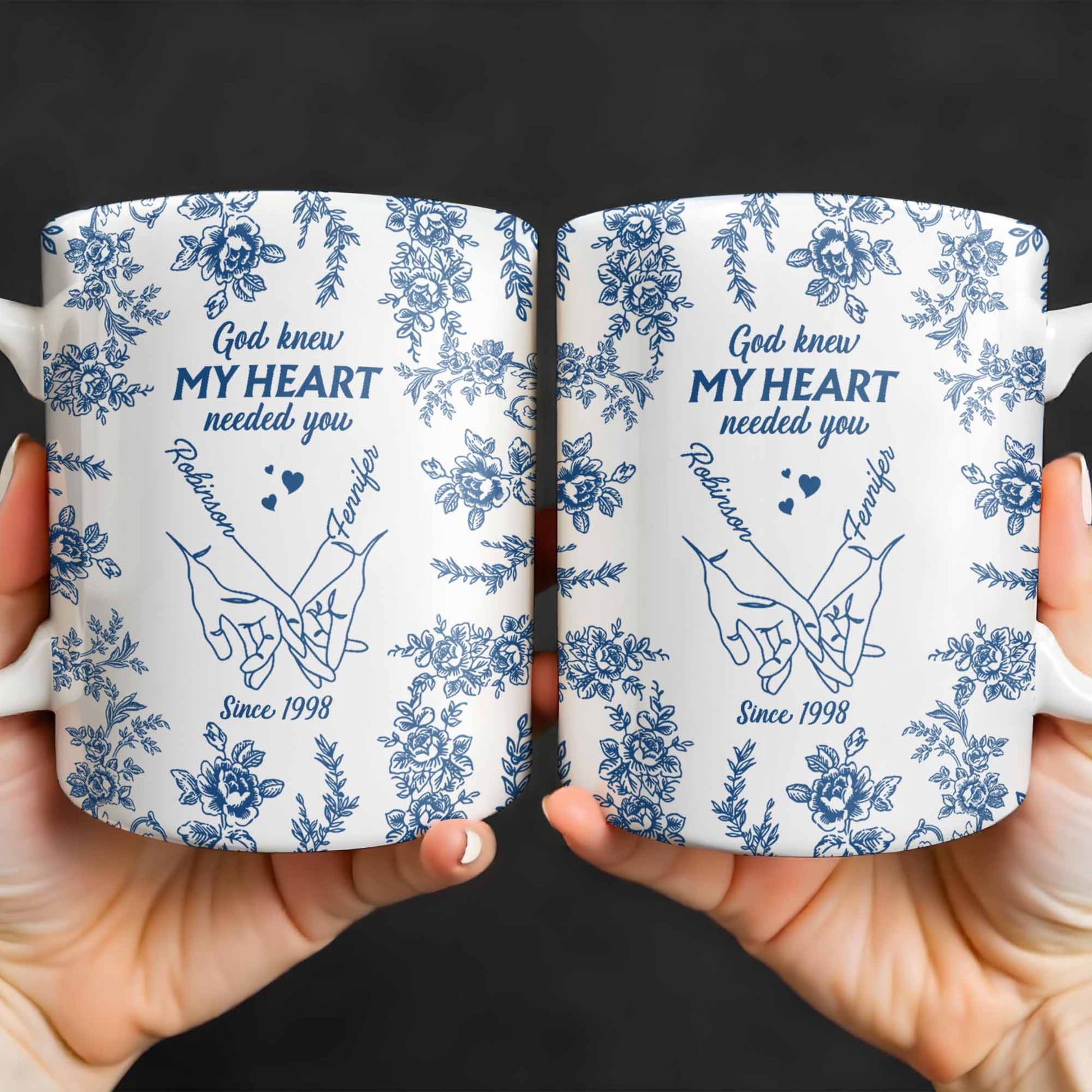 God Knew My Heart Needed You Floral Love Mug