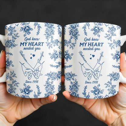 God Knew My Heart Needed You Floral Love Mug