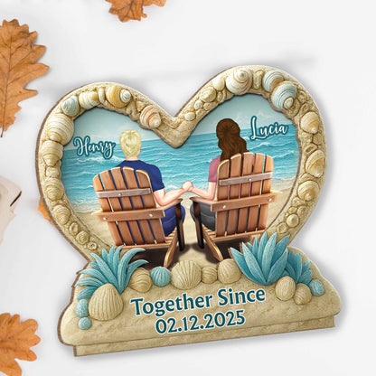 Together Since, Beach Chairs And Seashells Design