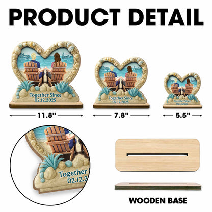 Together Since, Beach Chairs And Seashells Design