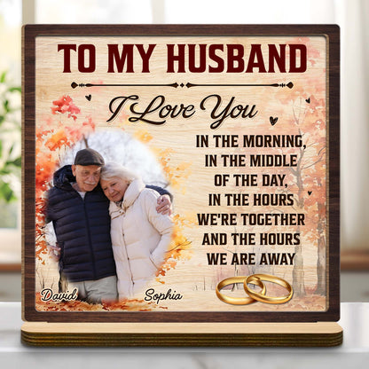 To My Husband, I Love You Autumn Leaves and Wedding Rings