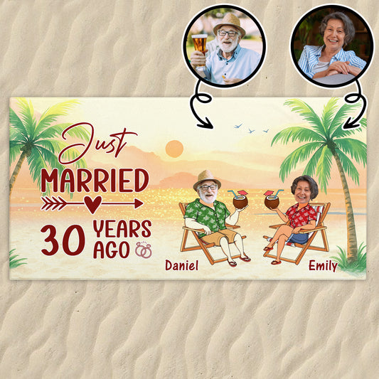 Just Married 30 Years Ago, Palm Trees and Beach