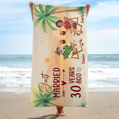 Just Married 30 Years Ago, Palm Trees and Beach