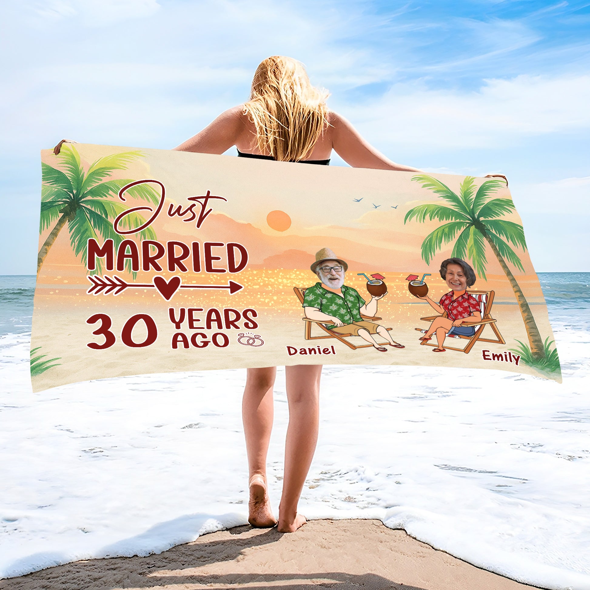 Just Married 30 Years Ago, Palm Trees and Beach