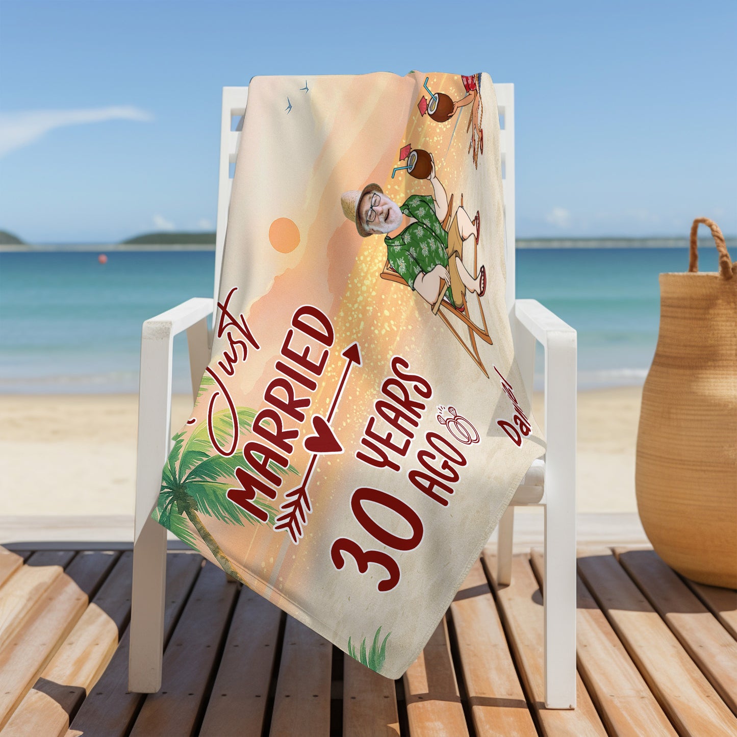 Just Married 30 Years Ago, Palm Trees and Beach