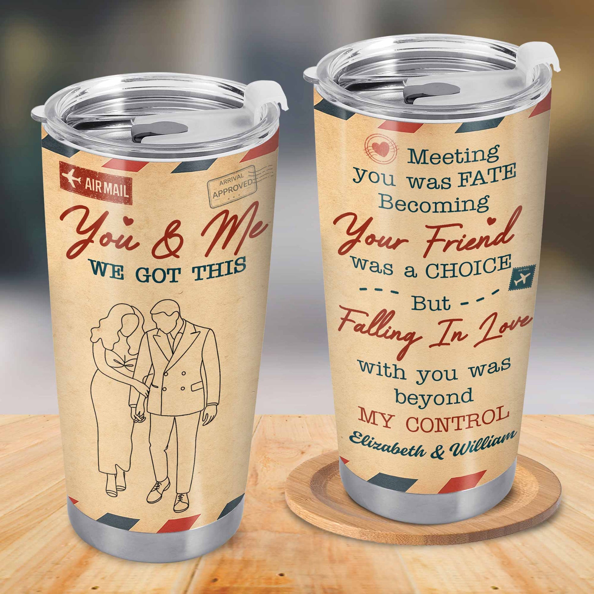 You & Me We Got This, Meeting You Was Fate, Couple Tumbler