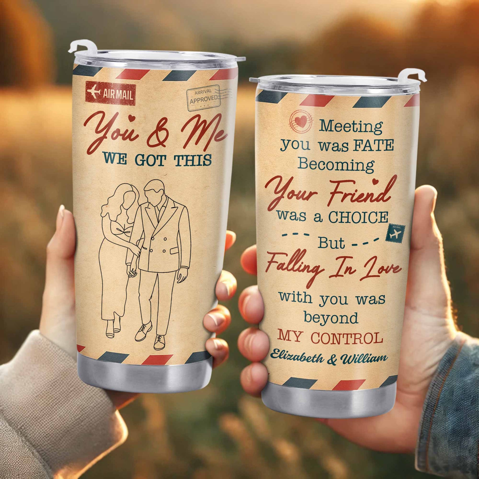 You & Me We Got This, Meeting You Was Fate, Couple Tumbler
