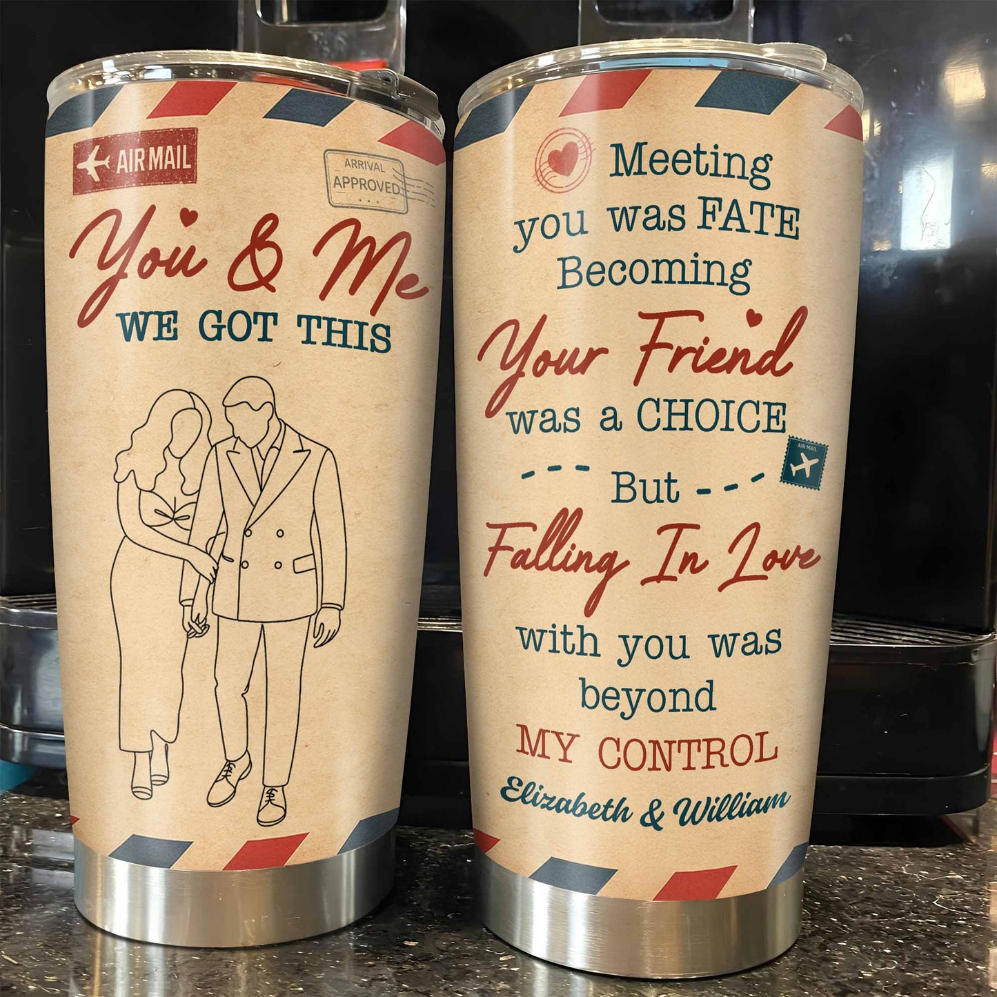You & Me We Got This, Meeting You Was Fate, Couple Tumbler