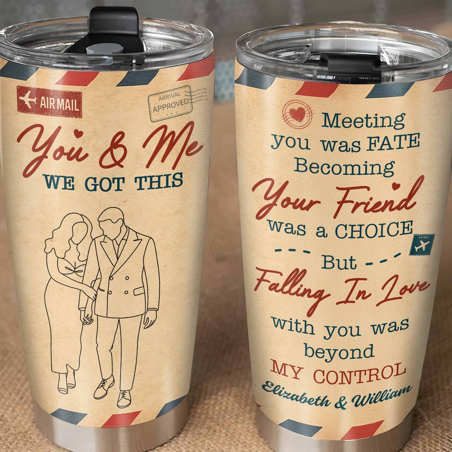You & Me We Got This, Meeting You Was Fate, Couple Tumbler
