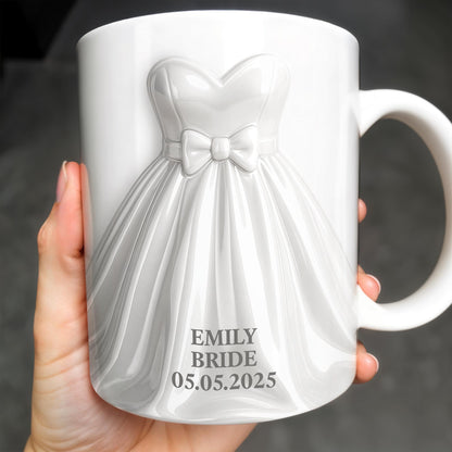 Celebrate Your Special Day With An Elegant Bride-Themed Mug - Personalized Custom Coffee Mug - CPL428_MG