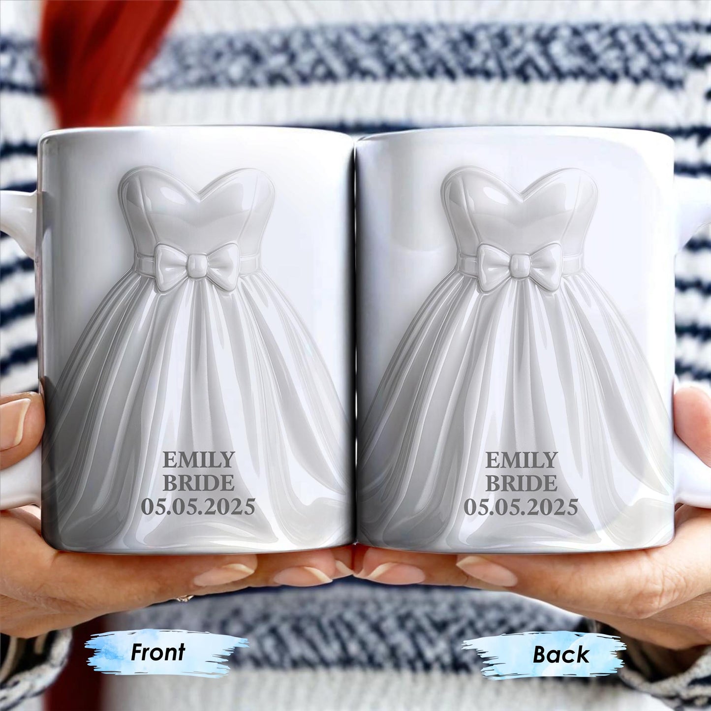 Celebrate Your Special Day With An Elegant Bride-Themed Mug - Personalized Custom Coffee Mug - CPL428_MG