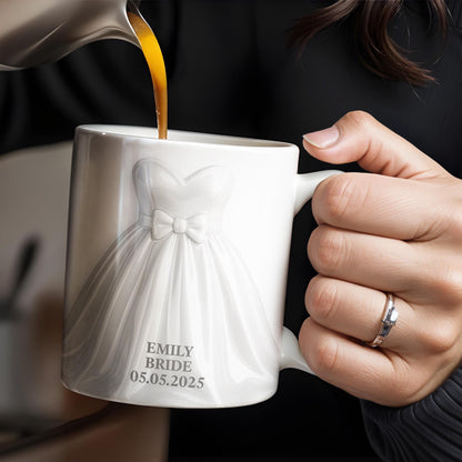 Celebrate Your Special Day With An Elegant Bride-Themed Mug - Personalized Custom Coffee Mug - CPL428_MG