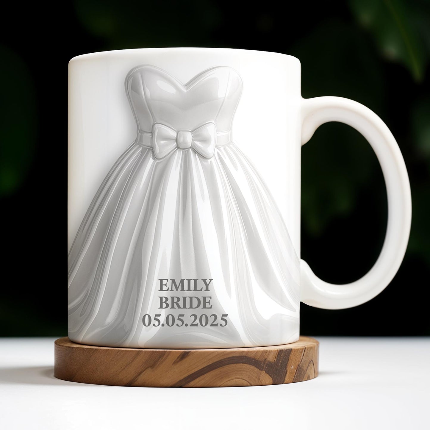 Celebrate Your Special Day With An Elegant Bride-Themed Mug - Personalized Custom Coffee Mug - CPL428_MG