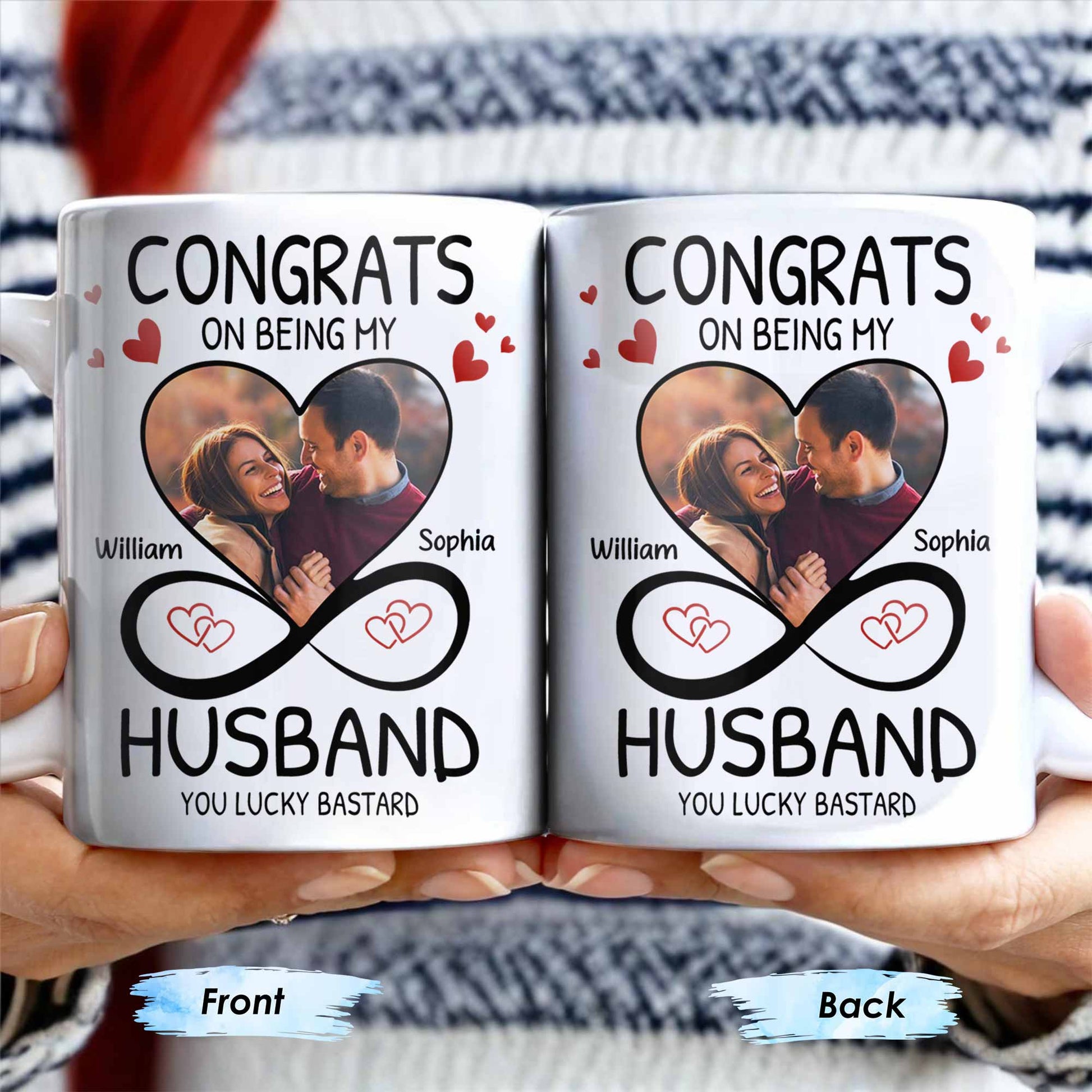 Congrats On Being My Husband With Hearts And Infinite Loop Design