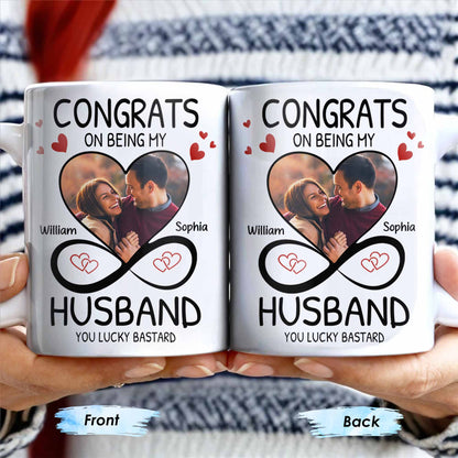 Congrats On Being My Husband With Hearts And Infinite Loop Design