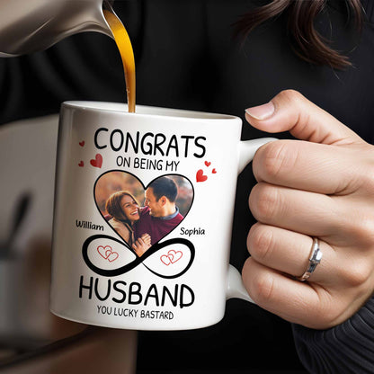 Congrats On Being My Husband With Hearts And Infinite Loop Design