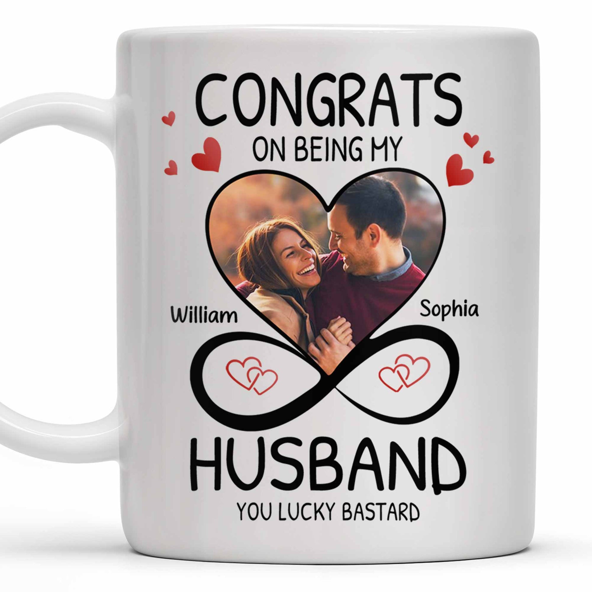 Congrats On Being My Husband With Hearts And Infinite Loop Design