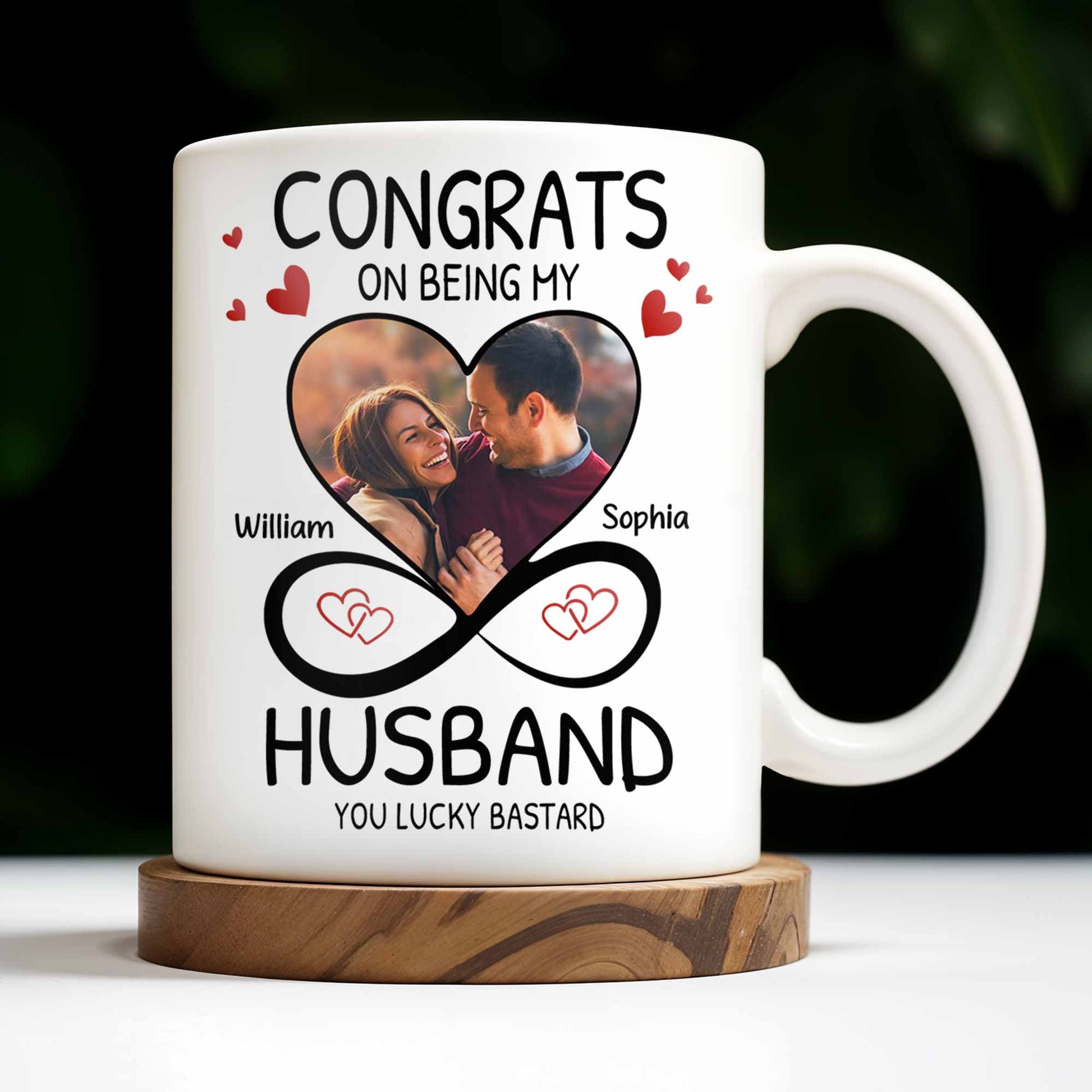 Congrats On Being My Husband With Hearts And Infinite Loop Design