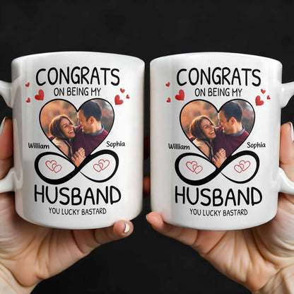 Congrats On Being My Husband With Hearts And Infinite Loop Design