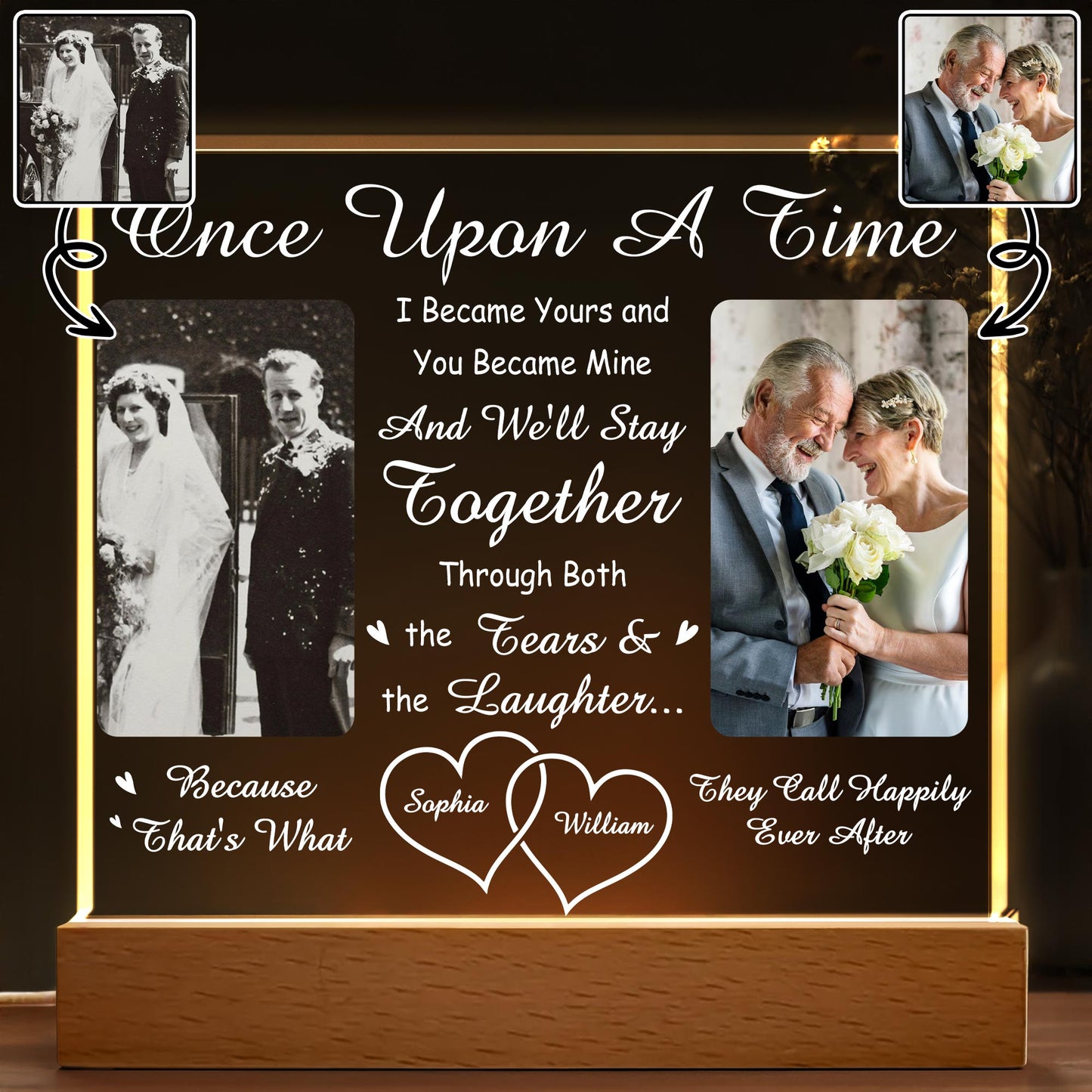 Once Upon A Time, Together Forever With Photos And Hearts