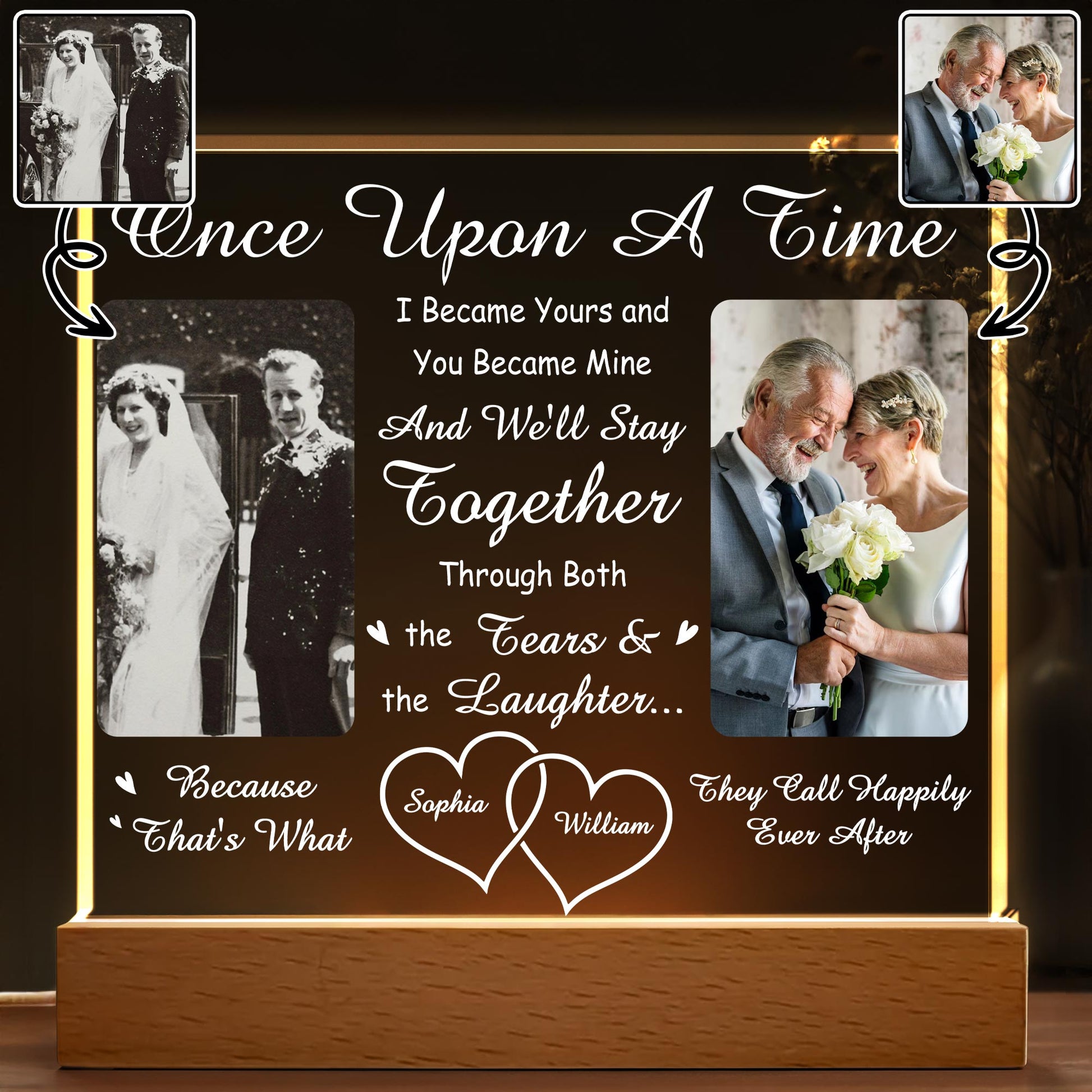Once Upon A Time, Together Forever With Photos And Hearts