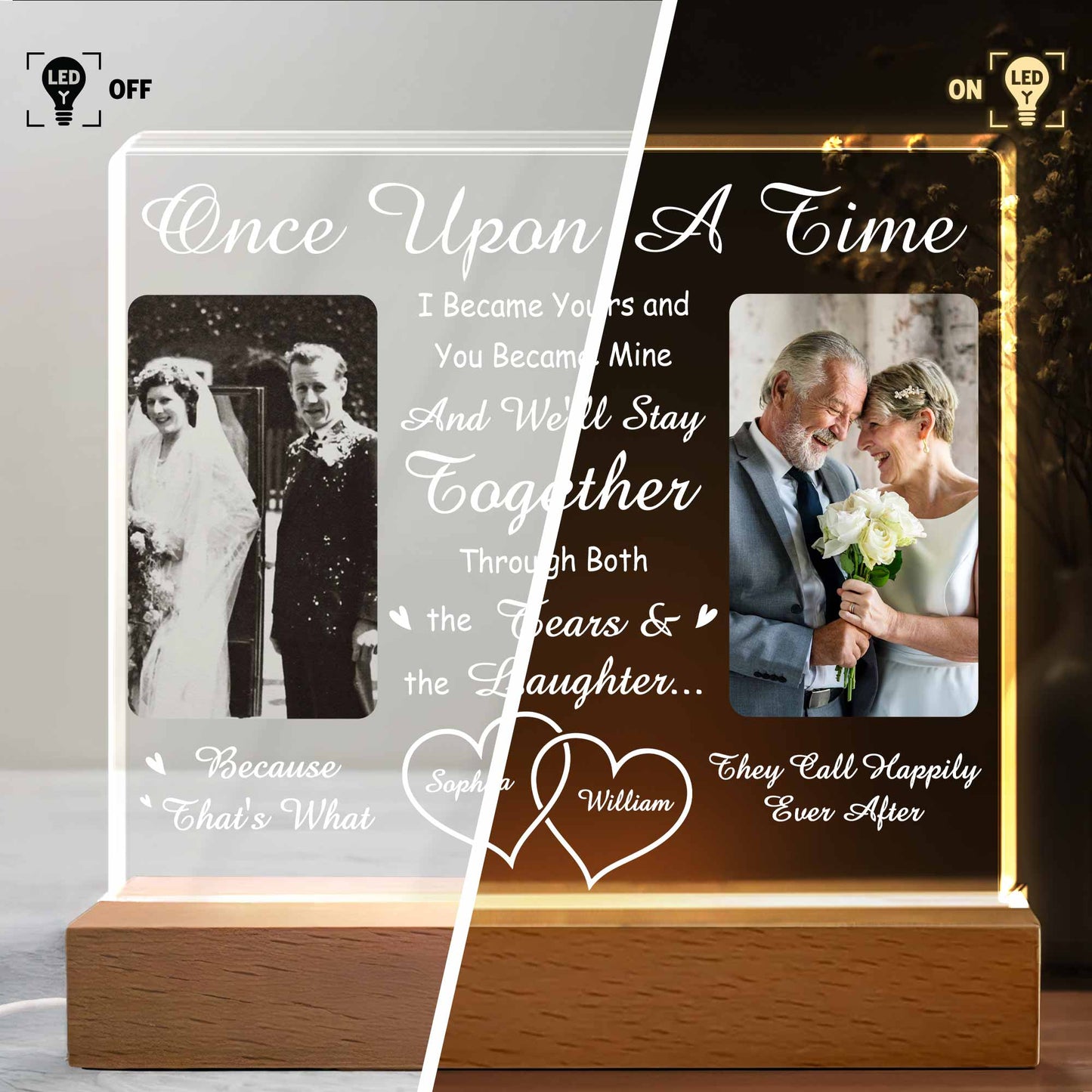 Once Upon A Time, Together Forever With Photos And Hearts