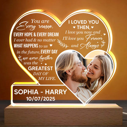 Love You Forever Heart Light With Couples Photo