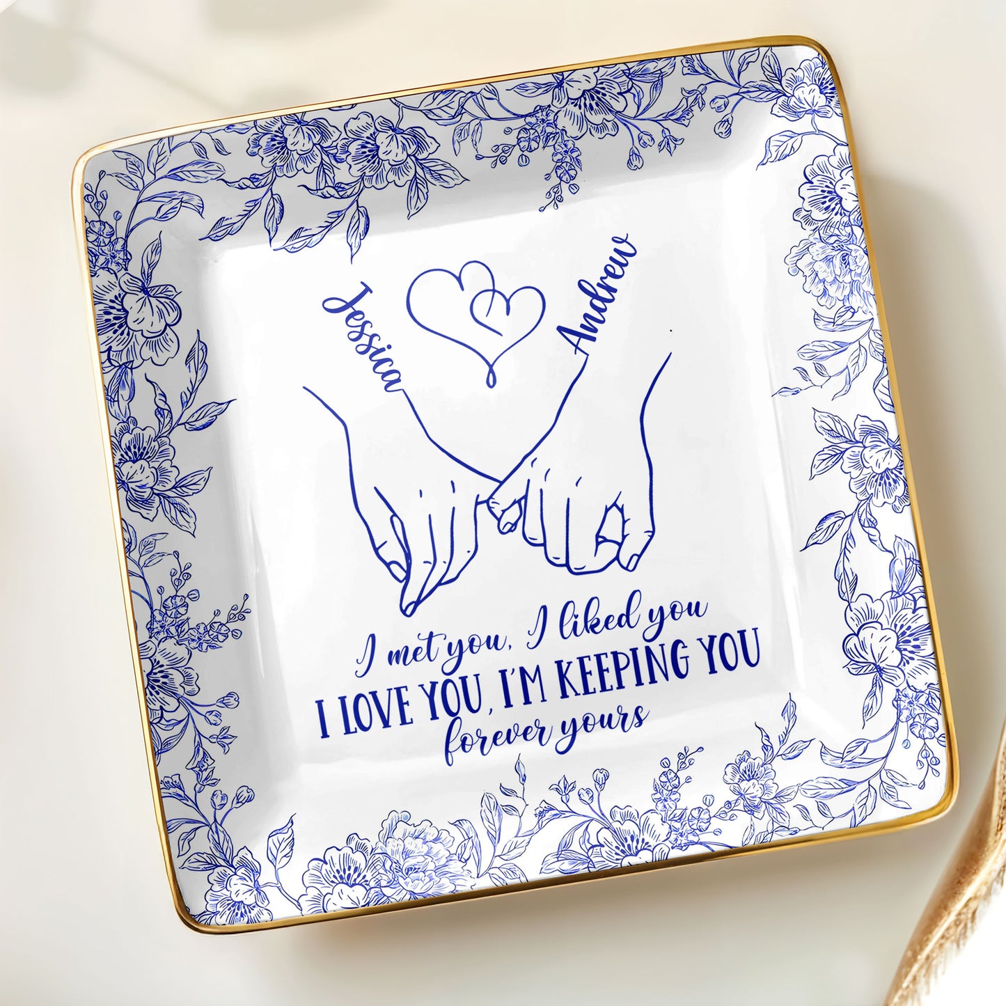 I Met You, I Loved You, Floral Heart Design