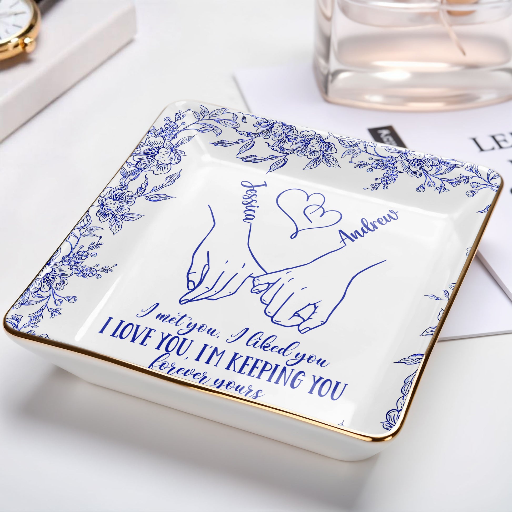 I Met You, I Loved You, Floral Heart Design