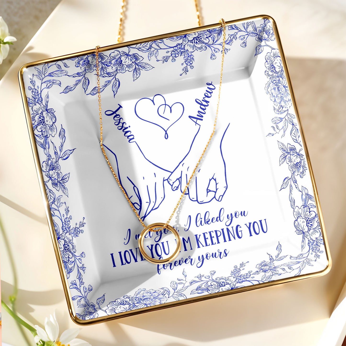 I Met You, I Loved You, Floral Heart Design