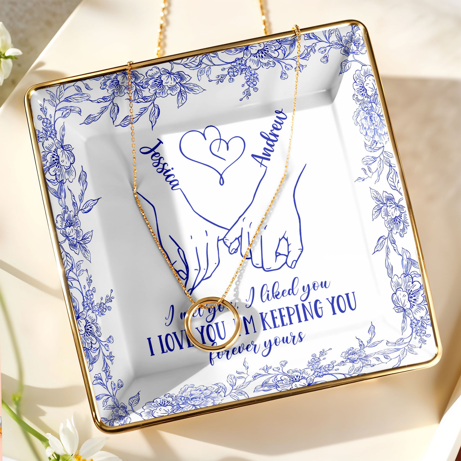 I Met You, I Loved You, Floral Heart Design