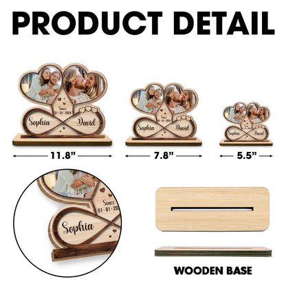 Since [DATE], Custom Heart-Shaped Wood Plaque